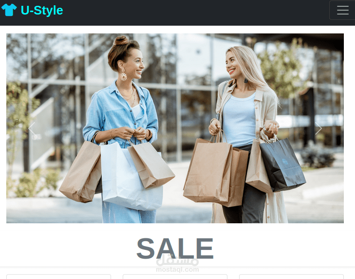 responsive E-commerce website with bootstrap