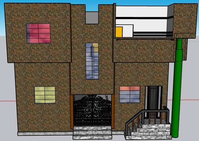 تصميم منزل باستخدام برنامج جوجل اسكتش اب 3D