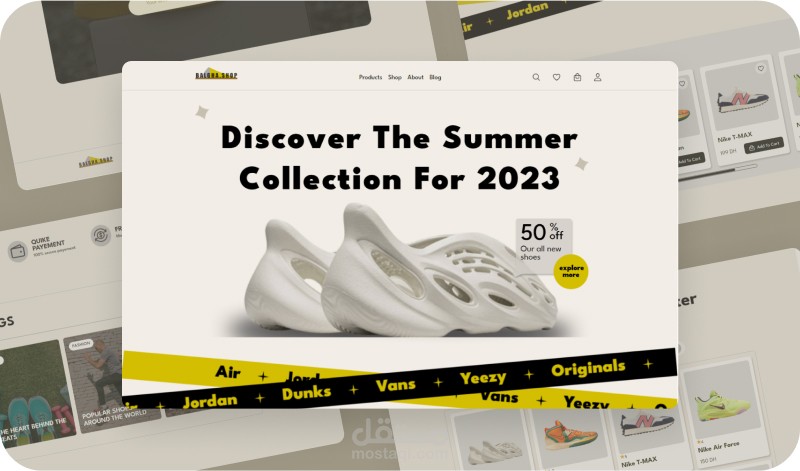 صفحة هبوط متجاوبة للاحذية risponsive shoe landing page