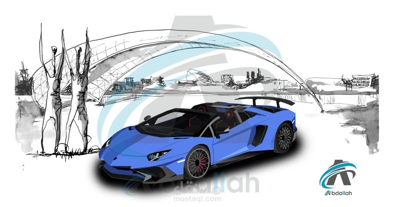 Vector Art " Lamborghini Aventador SV "