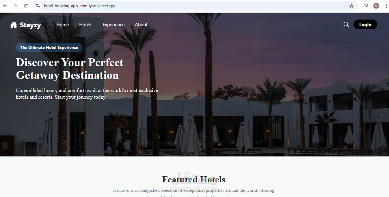 Hotel Booking Web Application – Full-Stack MERN + Stripe Payments