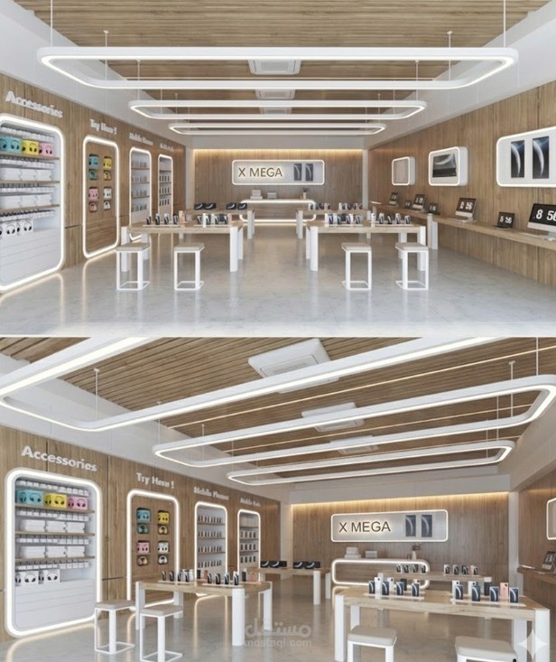 تصميم محل موبايلات متكامل