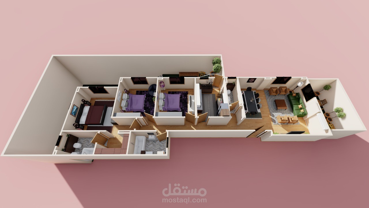 Residential unit 3d plan