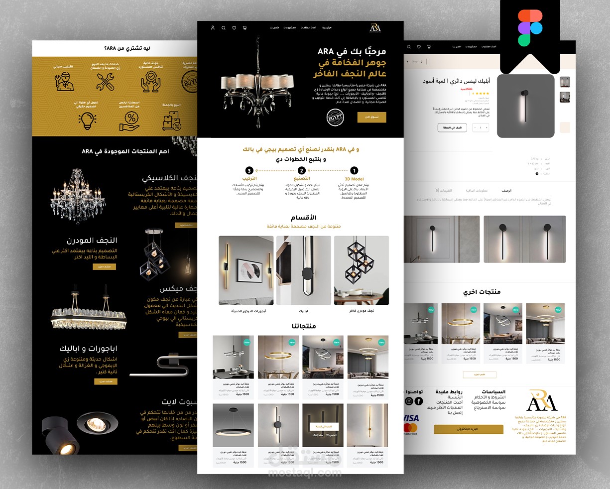 تصميم موقع الكتروني لبيع منتجات معرض نجف