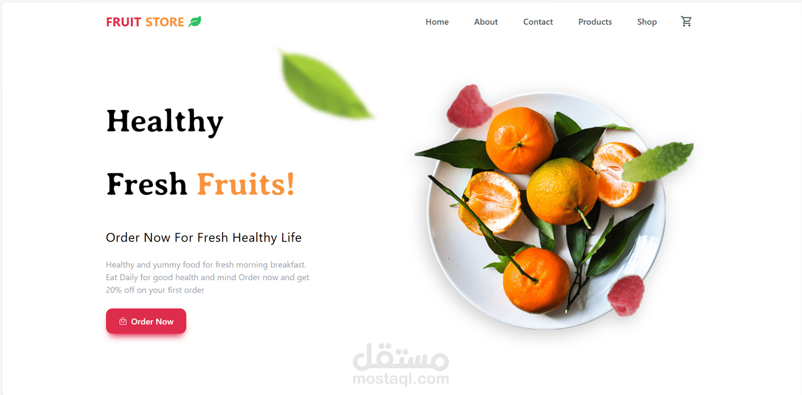 fresh fruits using React.js