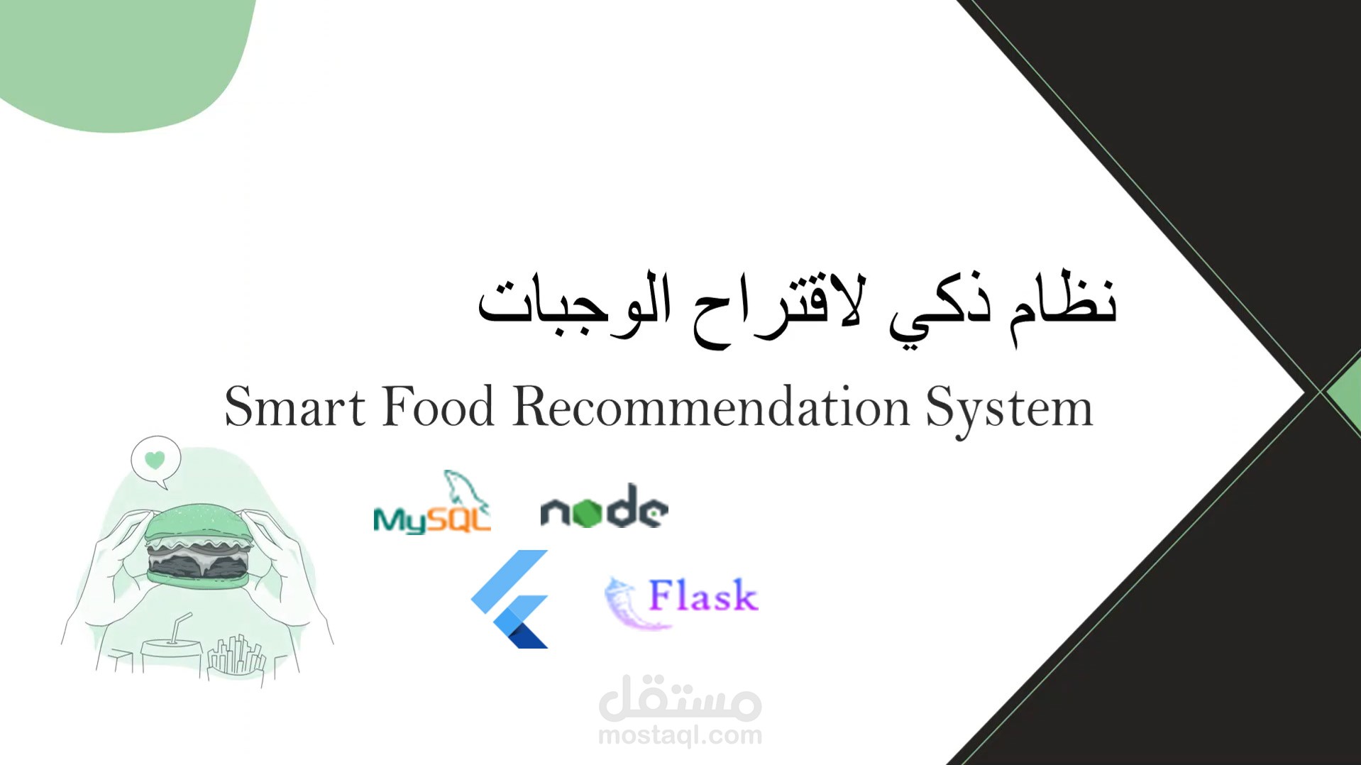 تطبيق ذكي لاقتراج الوجبات الغذائية