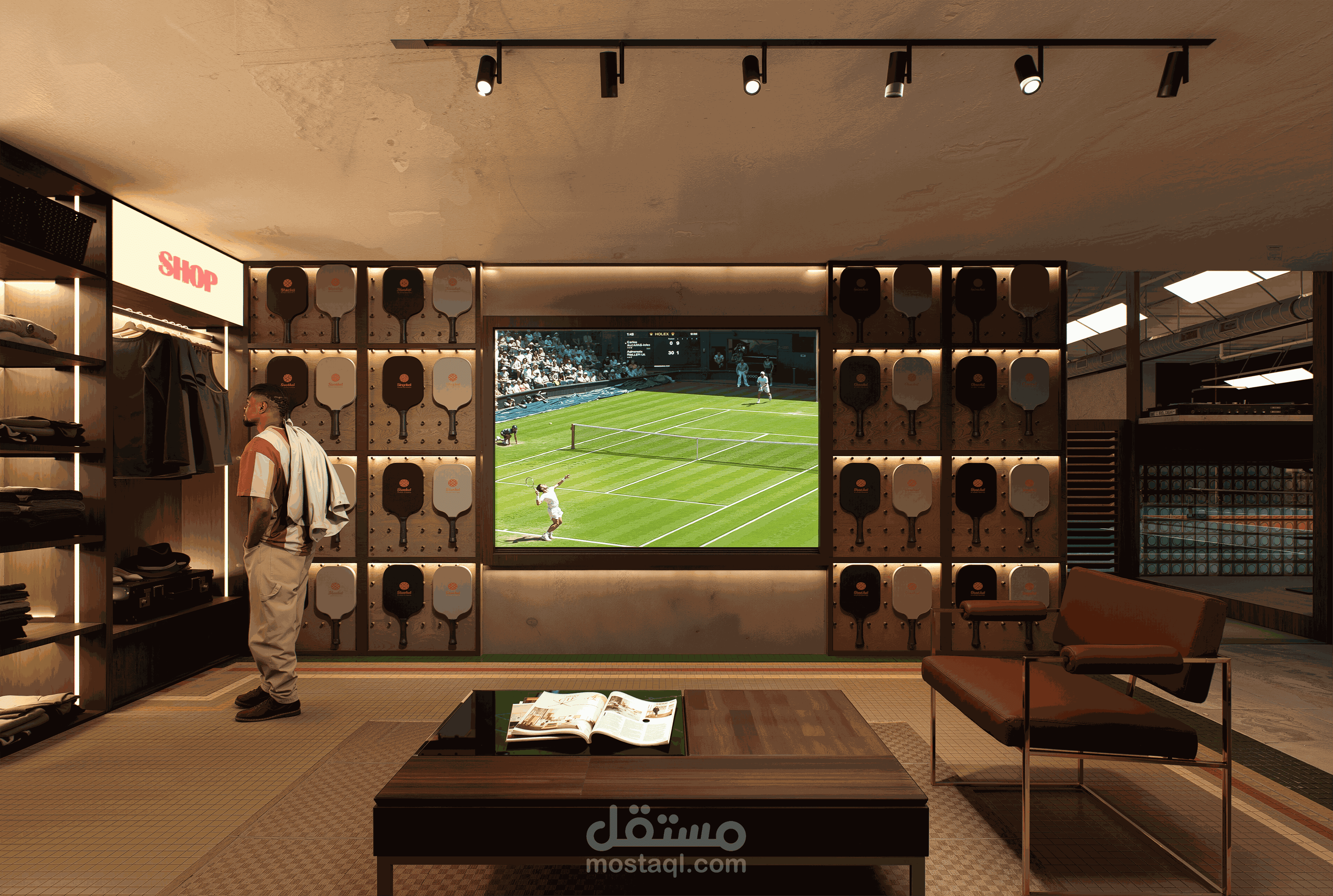 تصميم داخلي وإظهار معماري لمنطقة استقبال فاخرة - هونج كونج