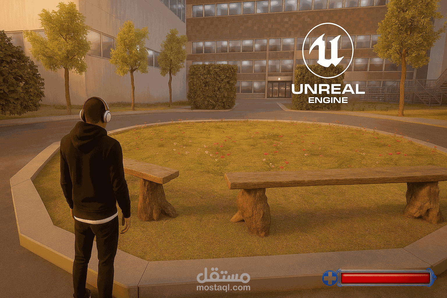 مشروع لعبة على Unreal Engine باستخدام أصول مجانية