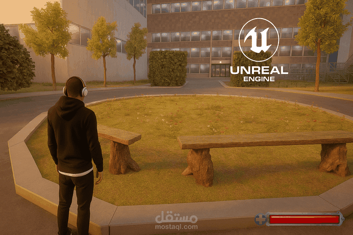 مشروع لعبة على Unreal Engine باستخدام أصول مجانية