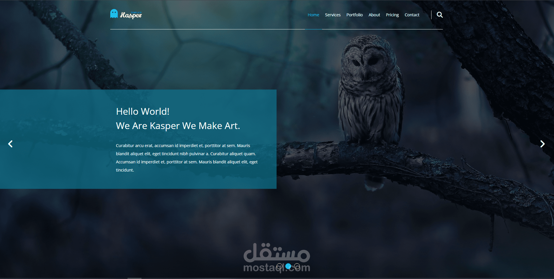 Simple landing page