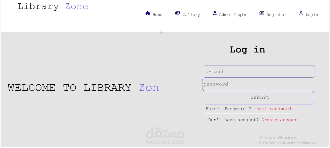web site for library