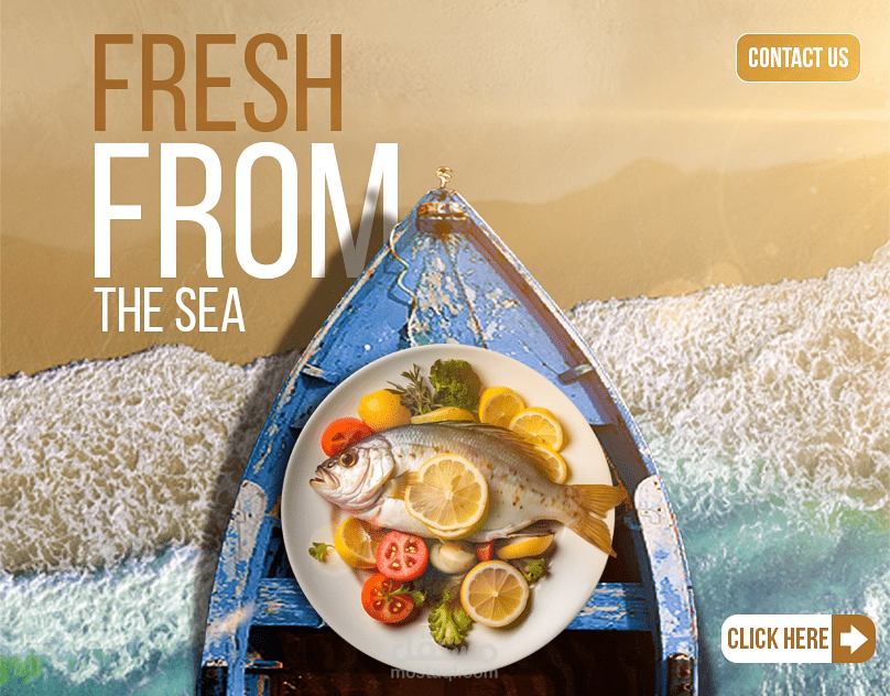 تصميم سوشيال ميديا لمطعم سمك