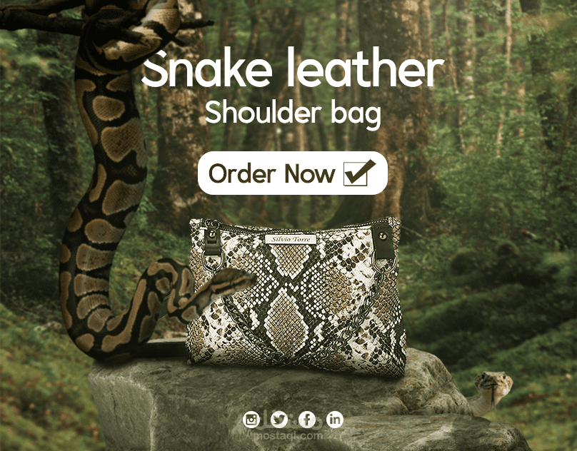 تصميم سوشيال ميديا لبراند احذية وشنط