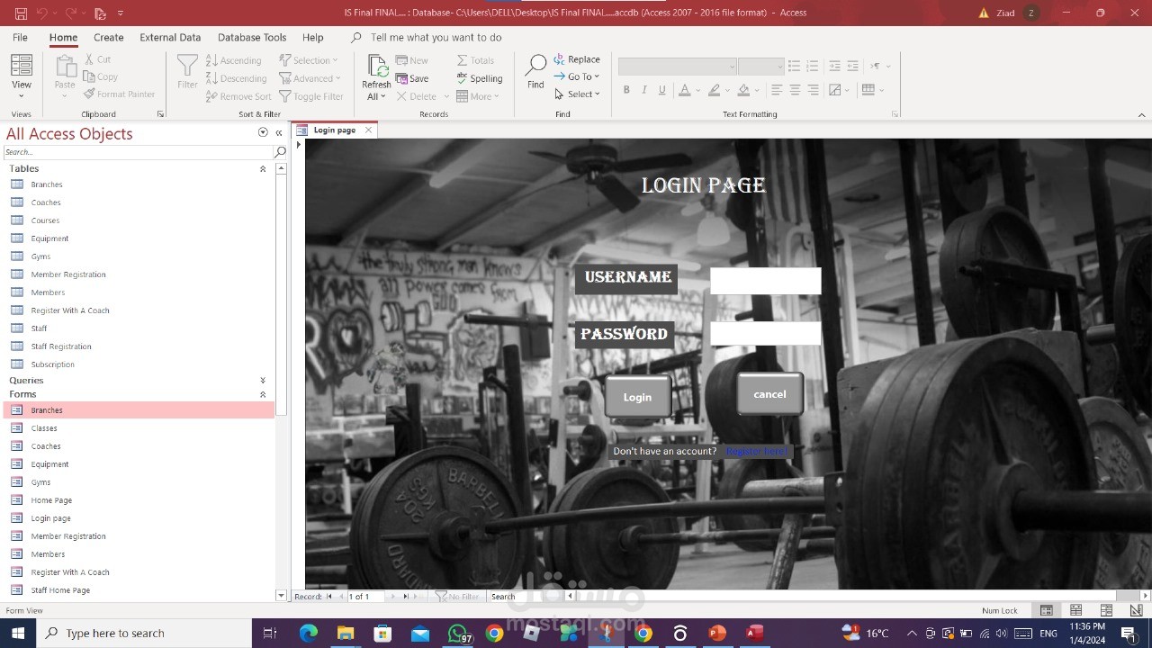 استخدمت "Access"