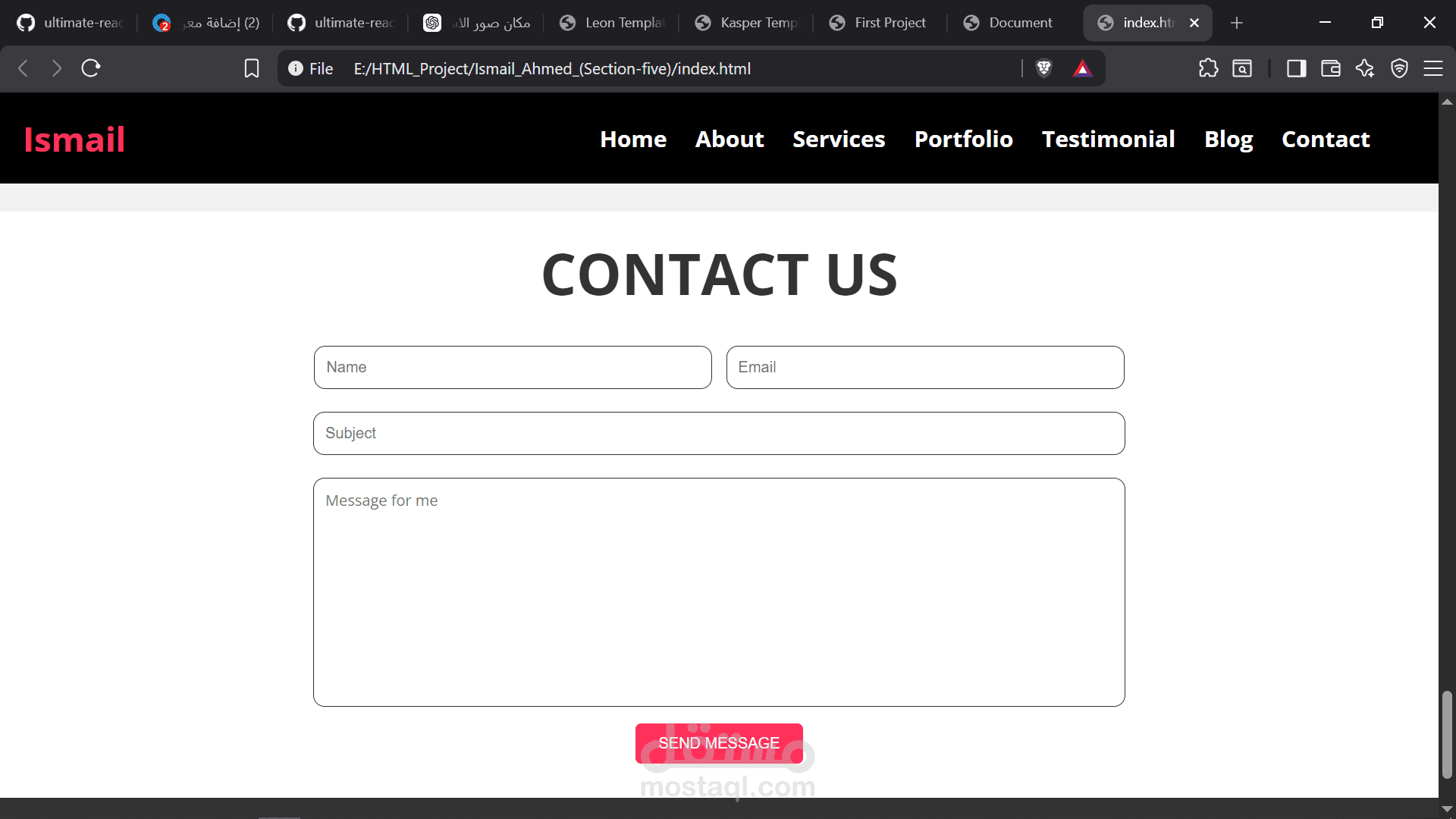 Front-End Portfolio Project