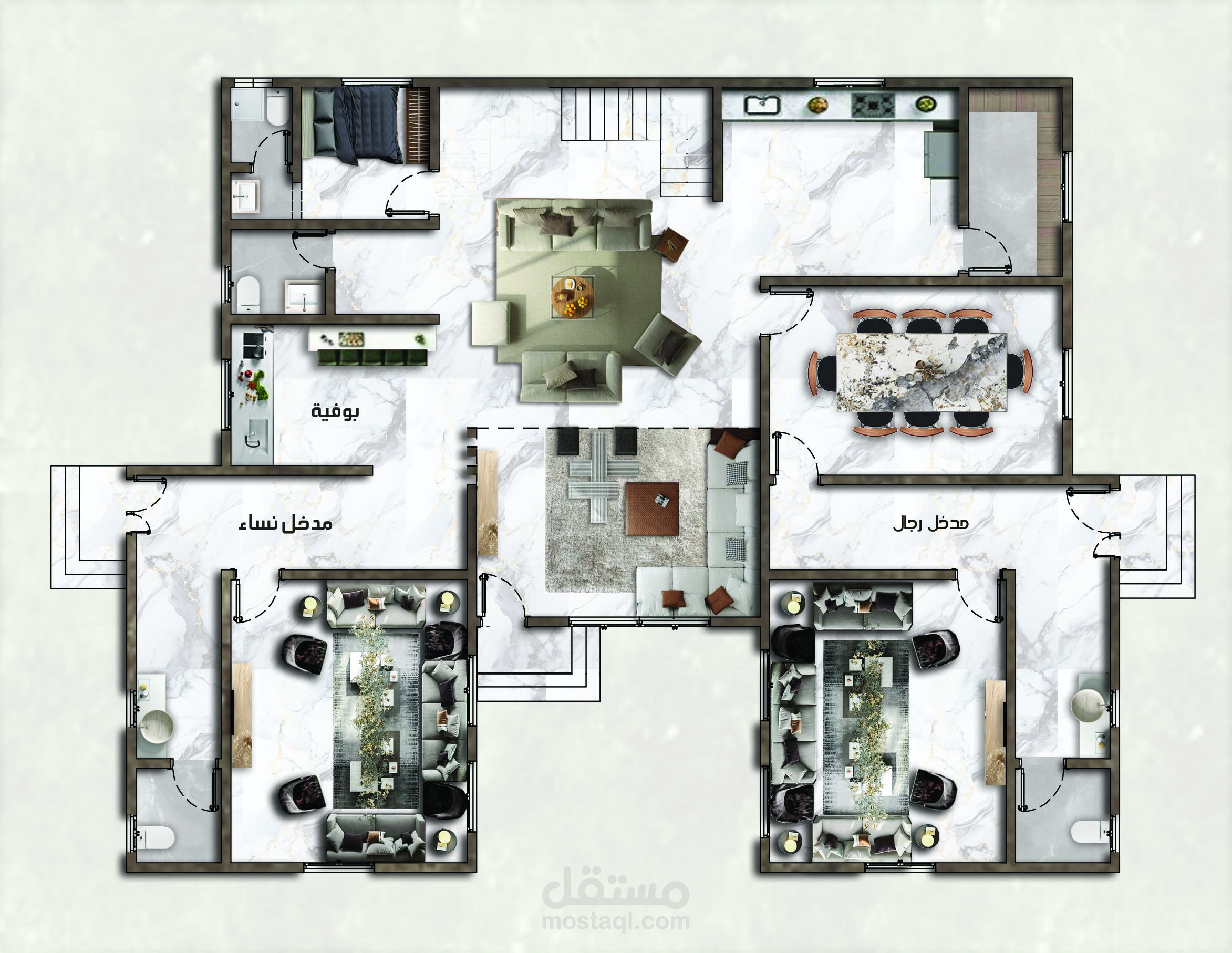 تصميم مخطط فيلا بالسعوديه