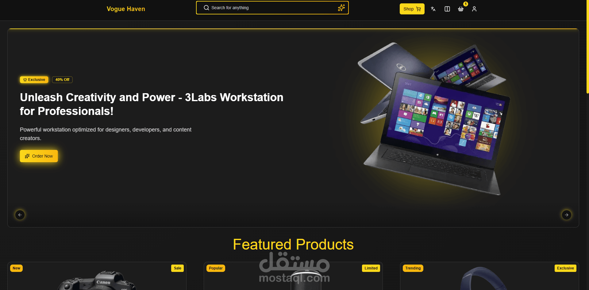 متجر الكتروني Vogue Haven