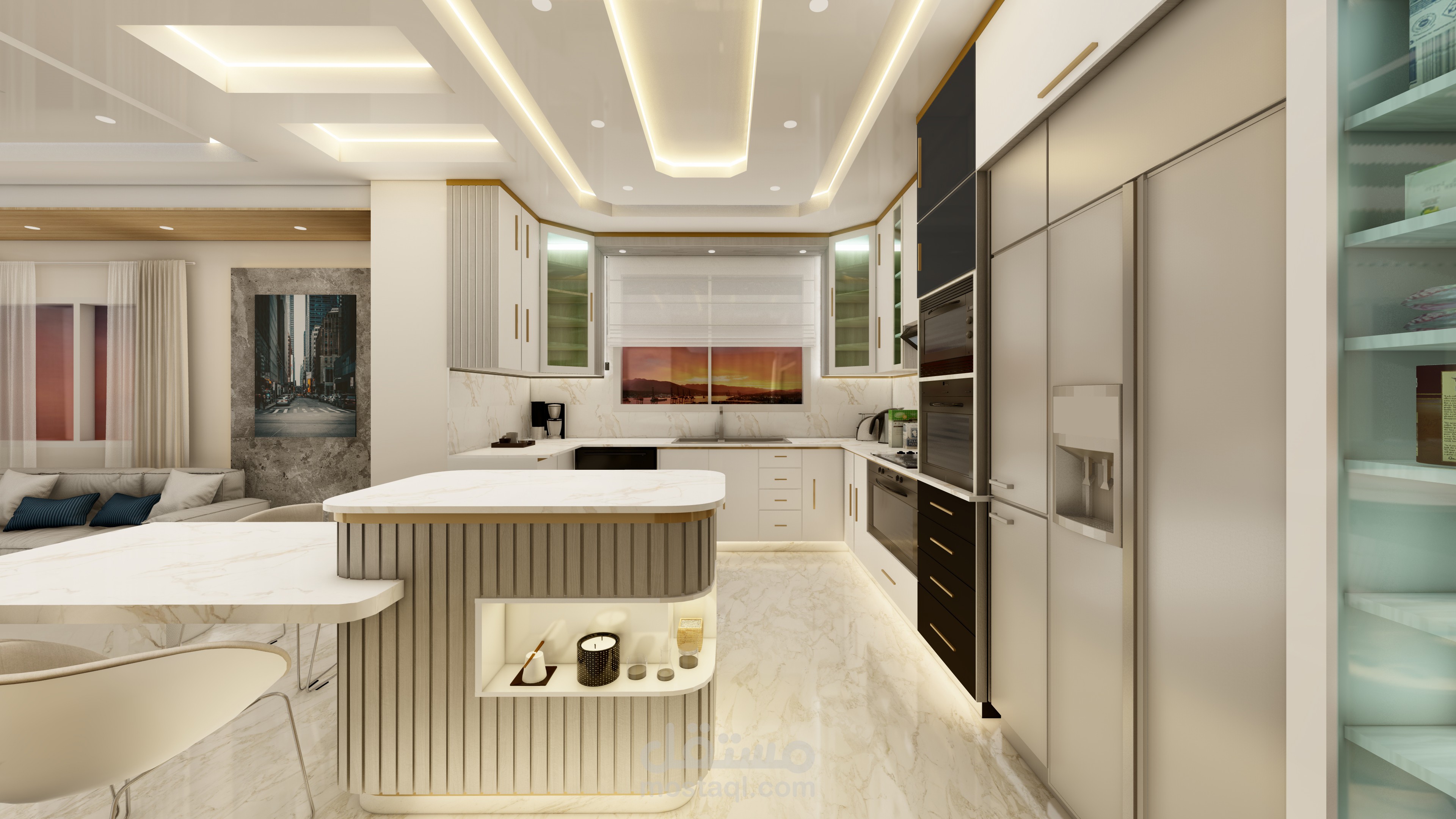 تصميم داخلي لمطبخ
