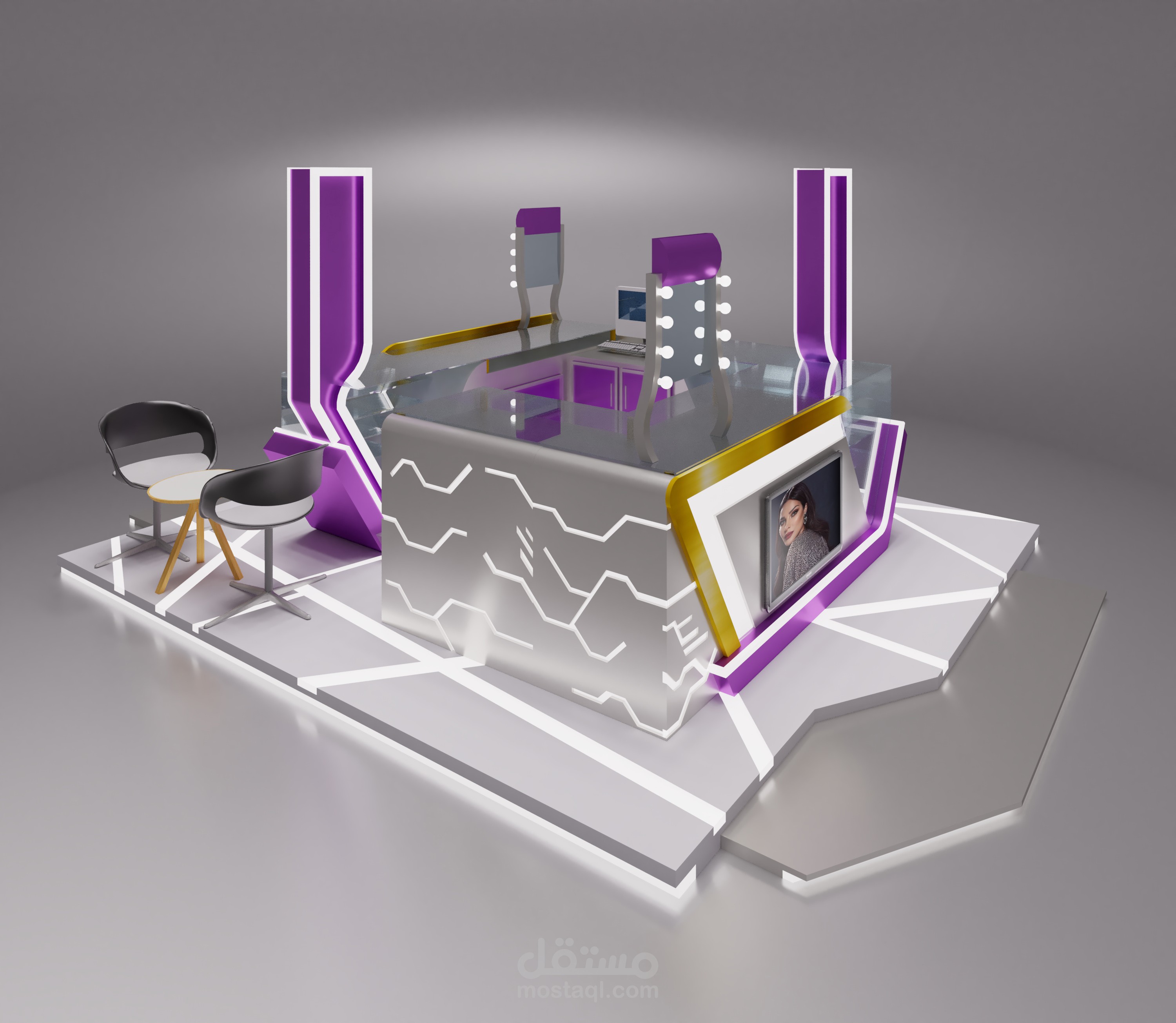 تصميم ستاند مكياج