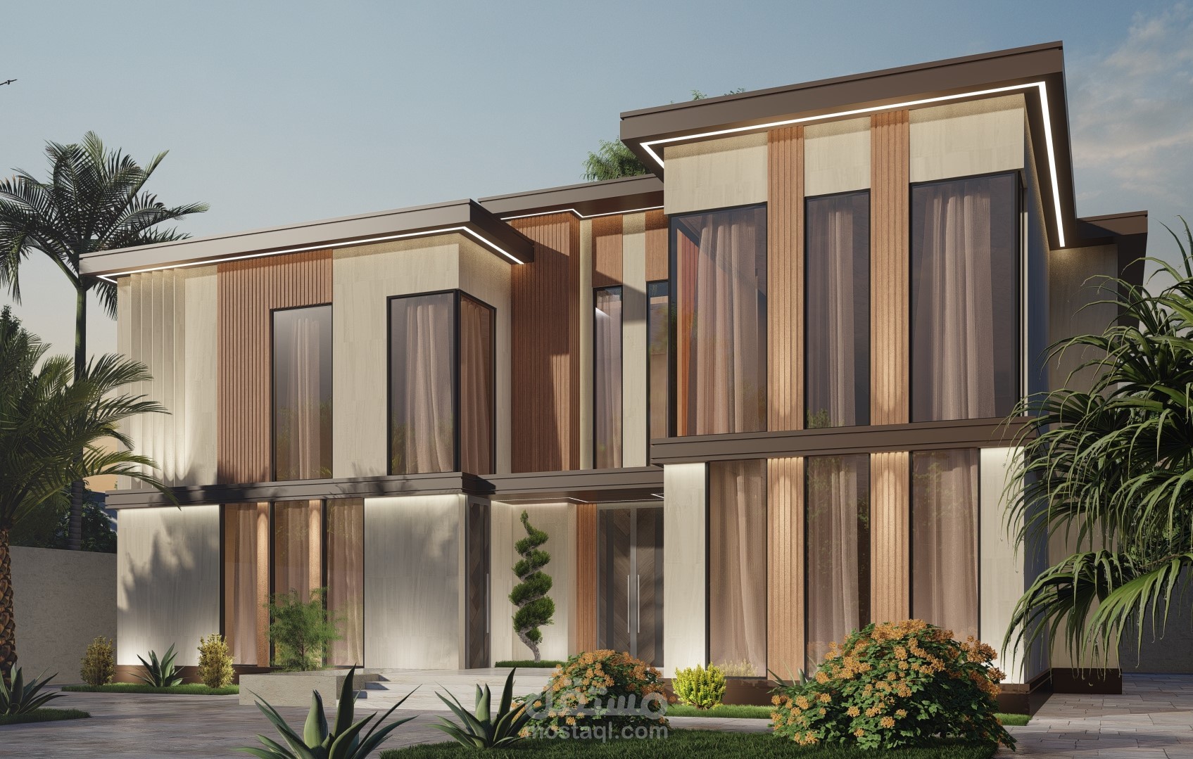 تصميم واجهة فيلا سكنية