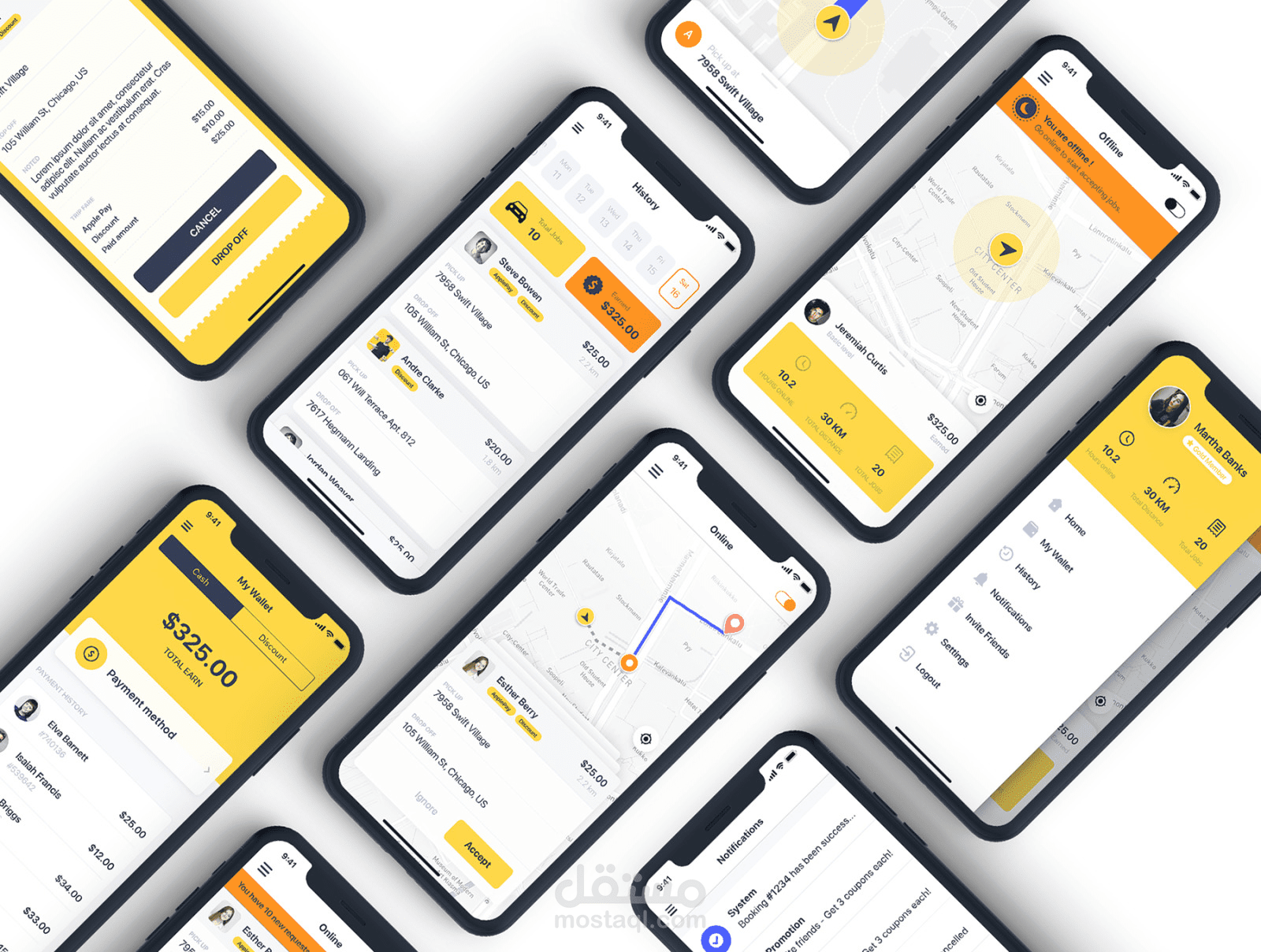 تطبيق تاكسي لتوصيل الركاب