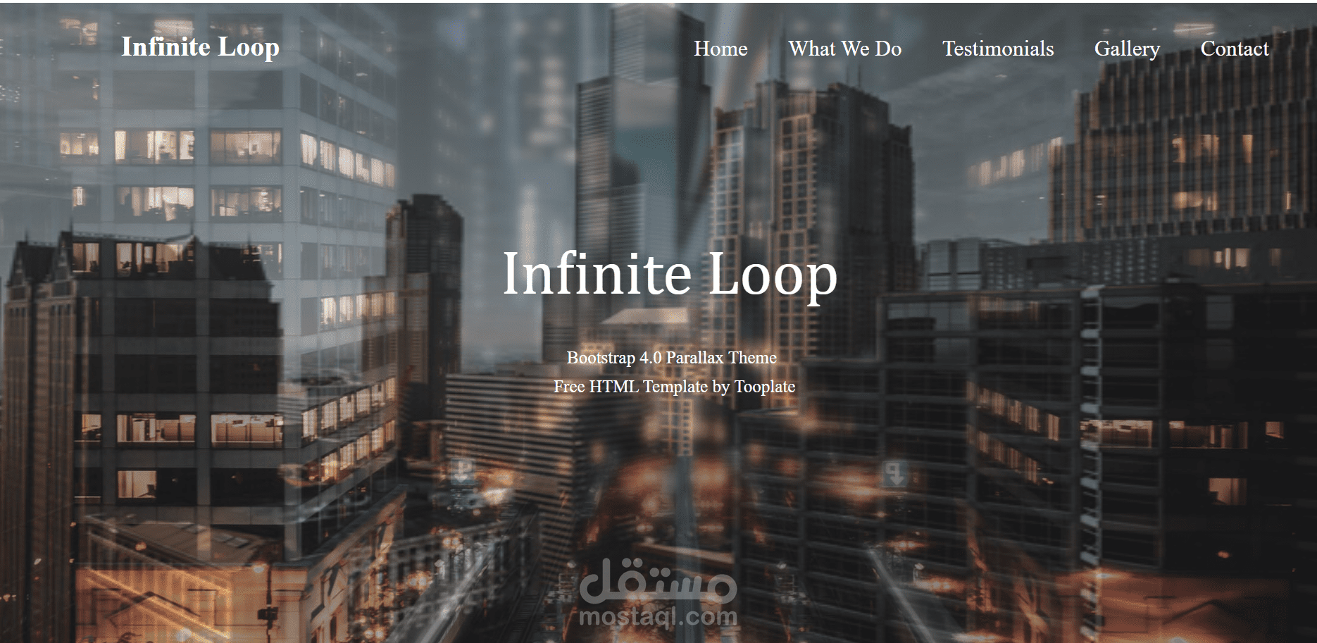 تصميم موقع بأستخدام HTML CSS JS Bootstrap jQuery