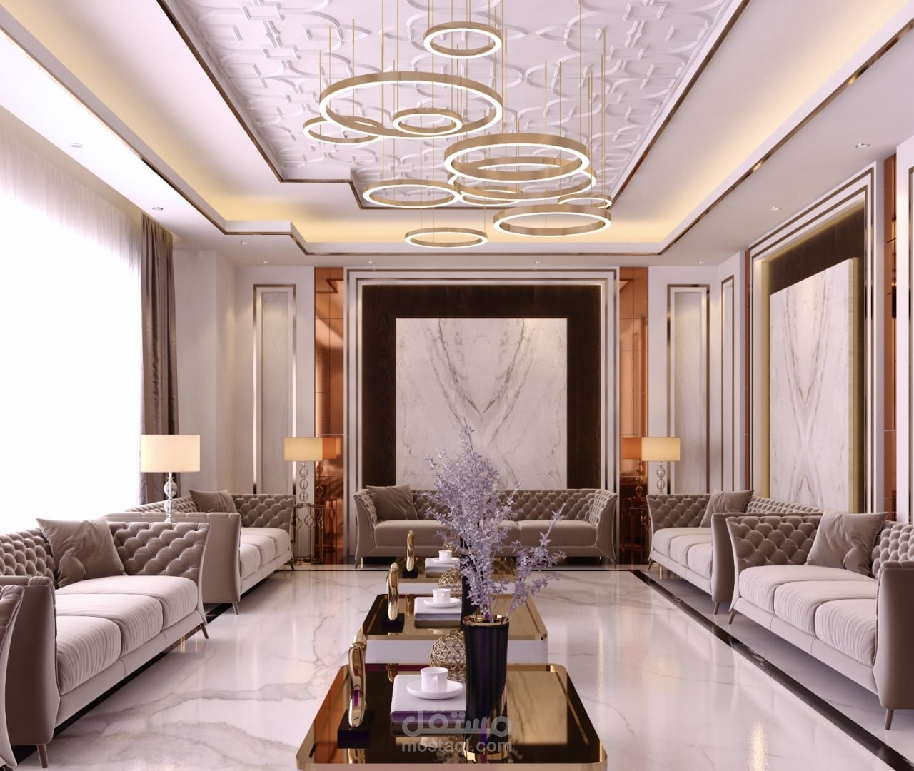 تصميم مجلس معاصر فاخر – 3ds Max +Vray