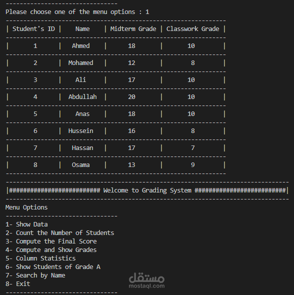 Grading System