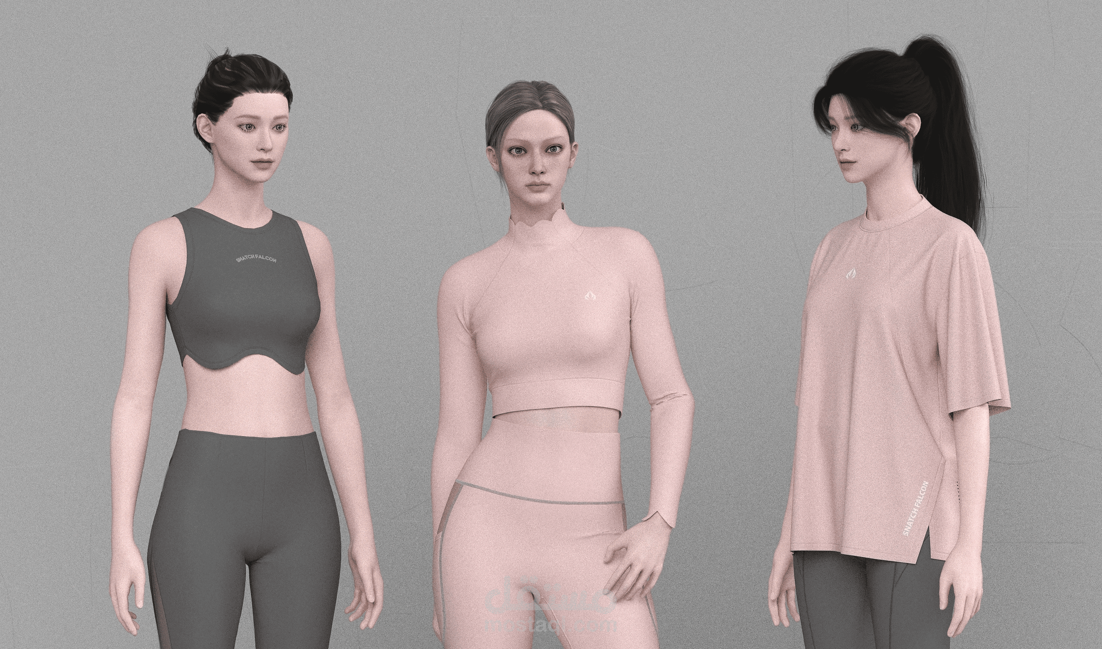 كولكشن Sportswear نسائي احترافي جاهز للإنتاج باستخدام CLO3D