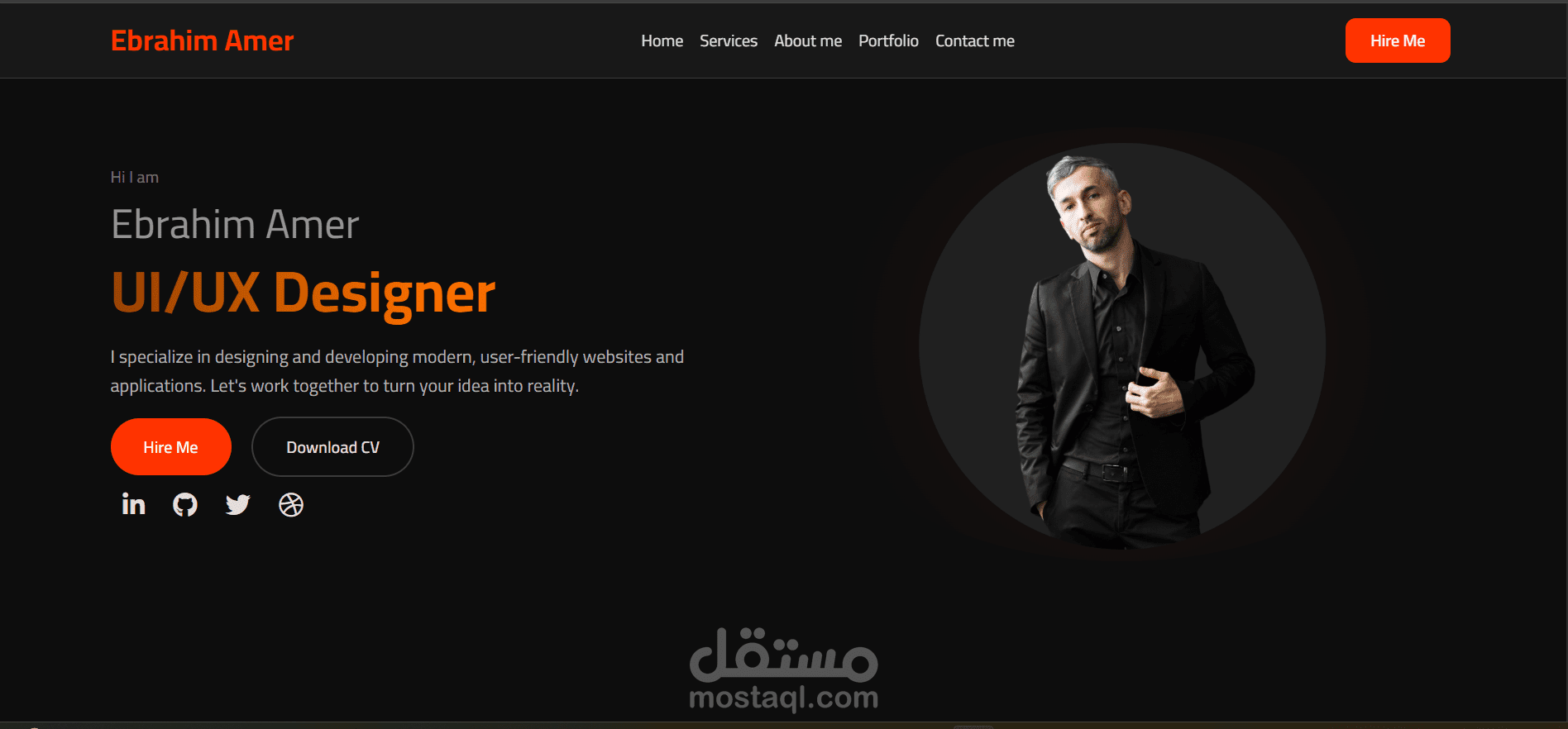 Portfolio احترافي ل UI/UX Designer