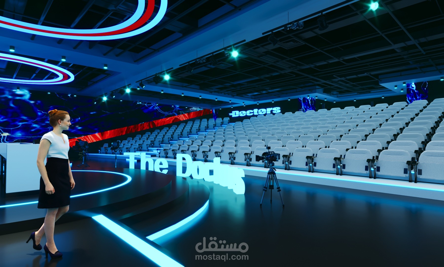 تصميم استديو تليفزيونى
