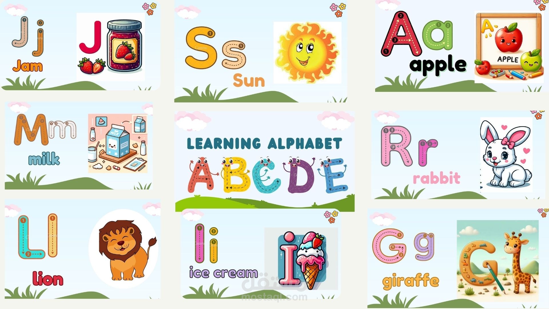 تصميم عرض بوربوينت تعليمى مع تصميم الصور التعرفية للمحتوى