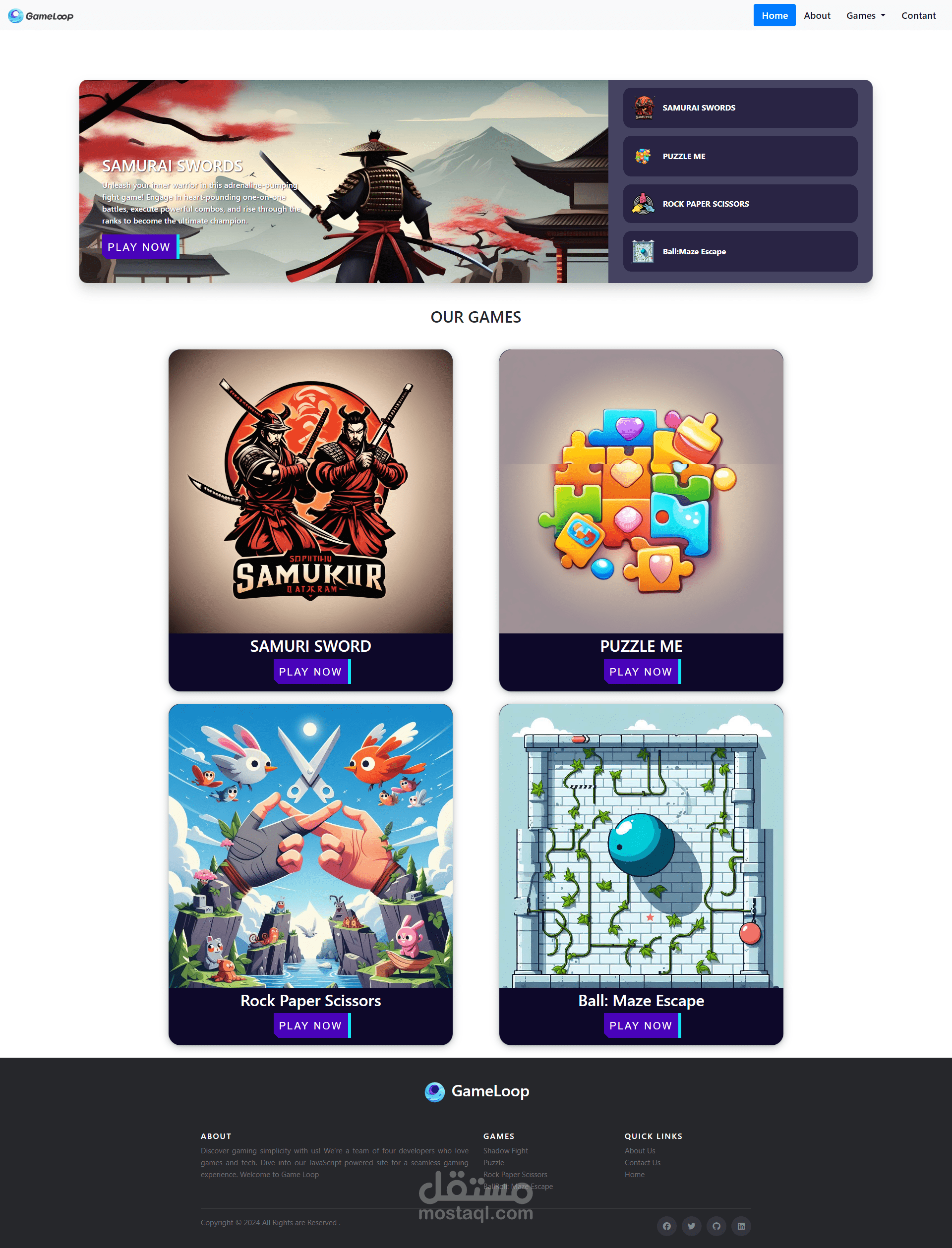 Gaming Website
