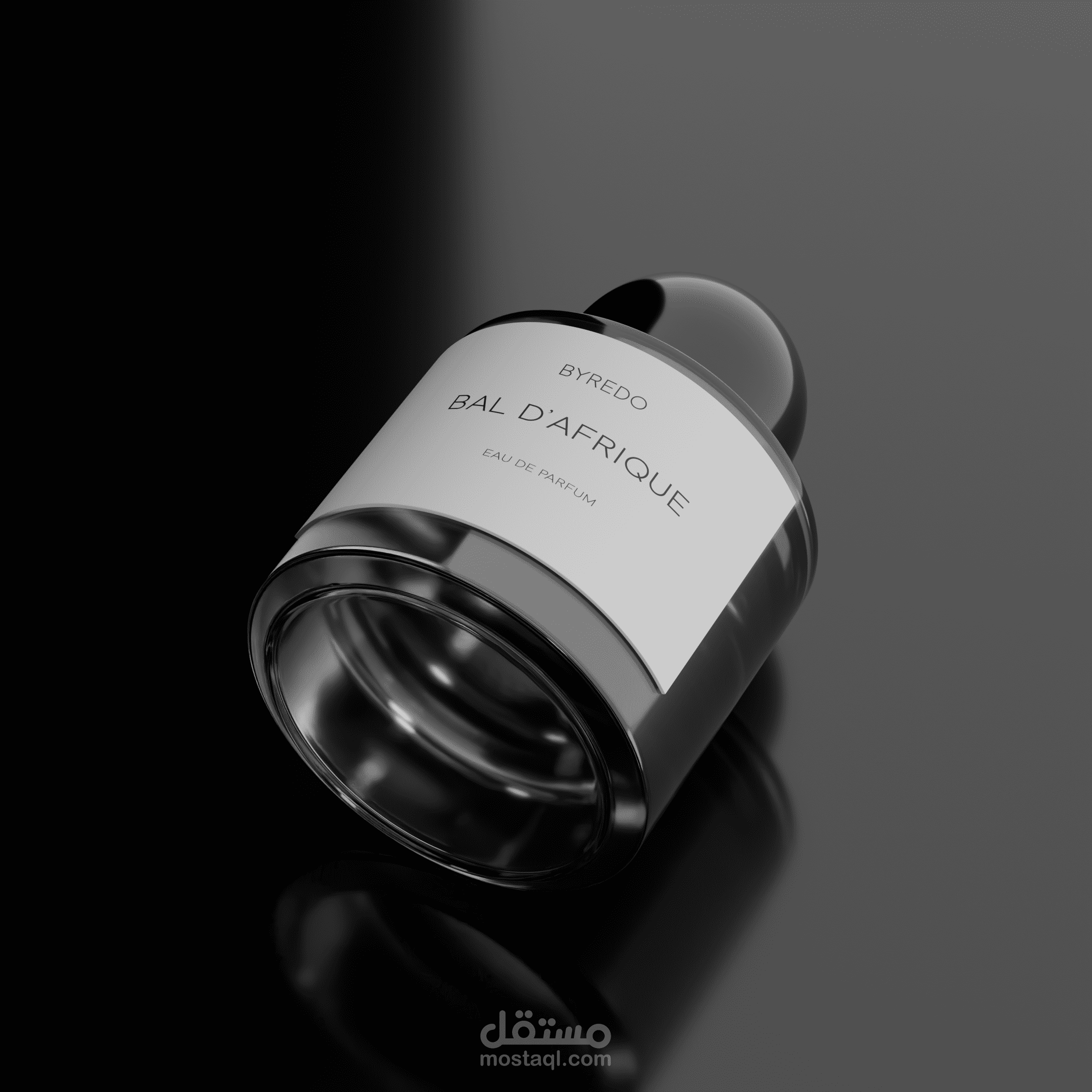 Minimal  black perfume - high -End studio Render