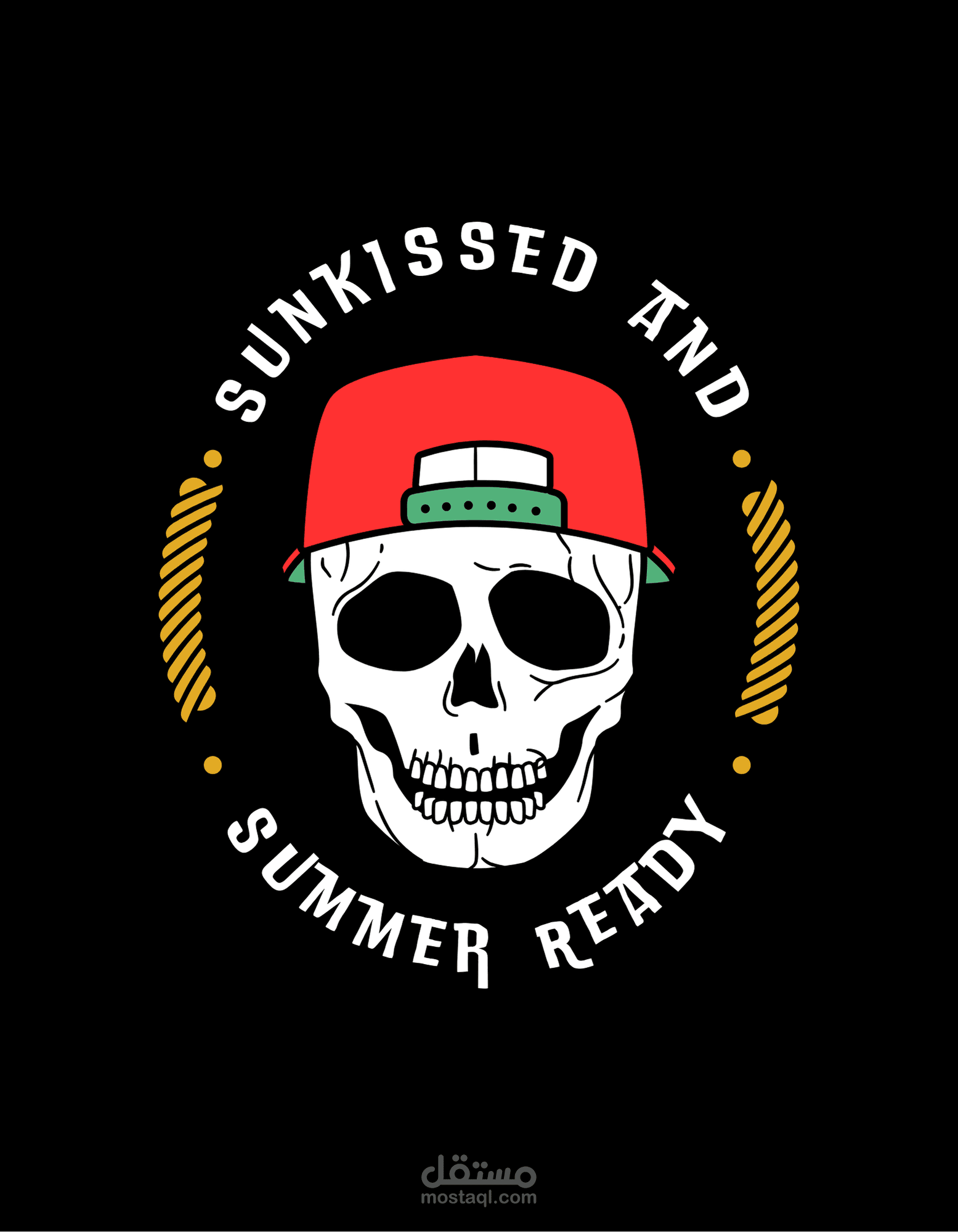 Black and White Illustrative Skull T-Shirt