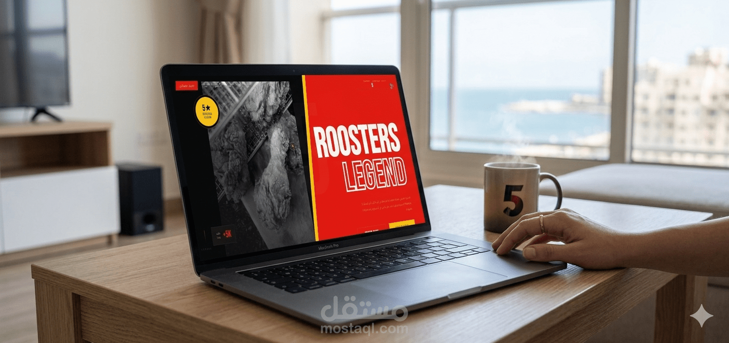 موقع لمطعم 5Roosters