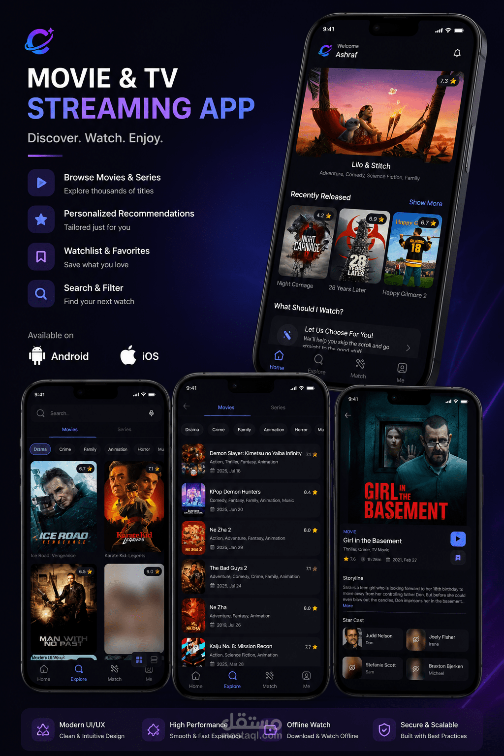 Cineverse is a modern Android application designed for movie and TV series
