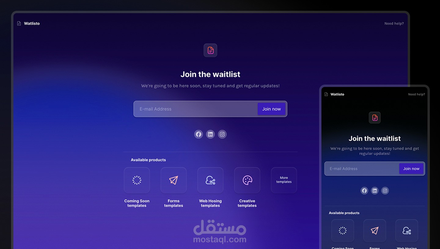 Watlisto - Framer template