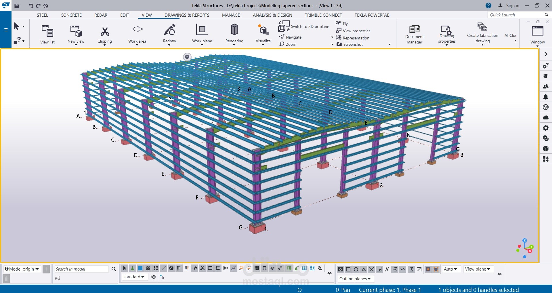 نمذجة مخزن steel باستخدام Teklastructures