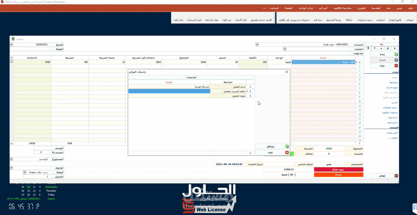 إدخال البيانات وتدقيق الحسابات