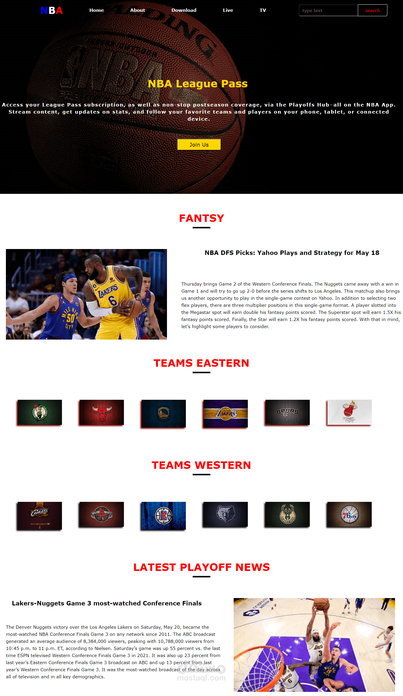 website NBA