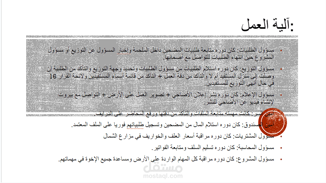 إدراة مشروع أضاحي
