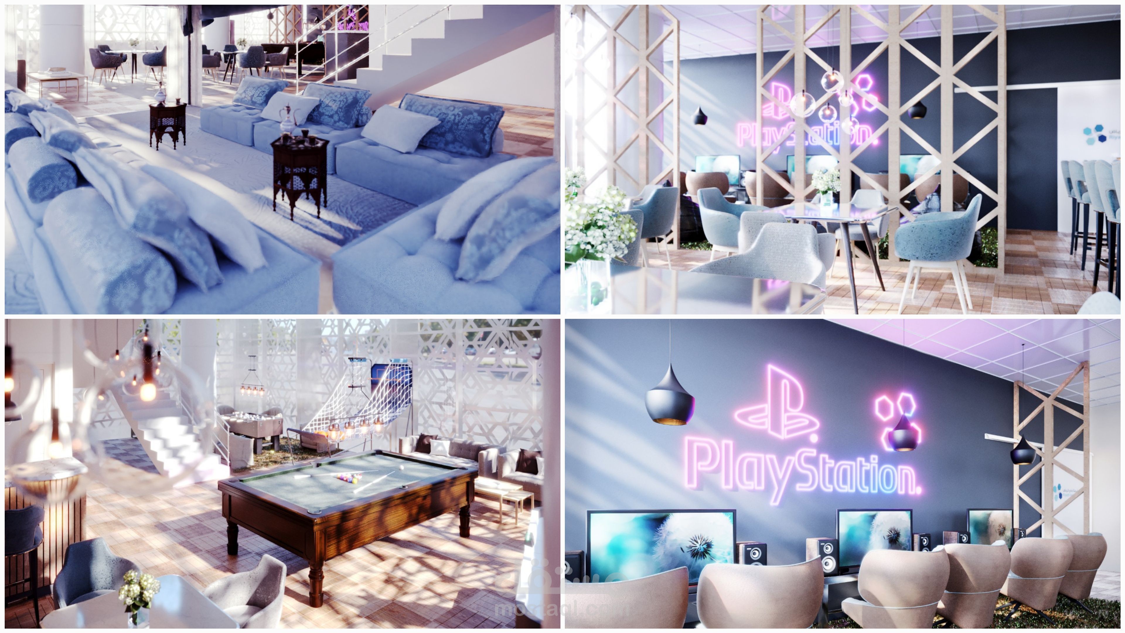 مقهى ومنطقة العاب