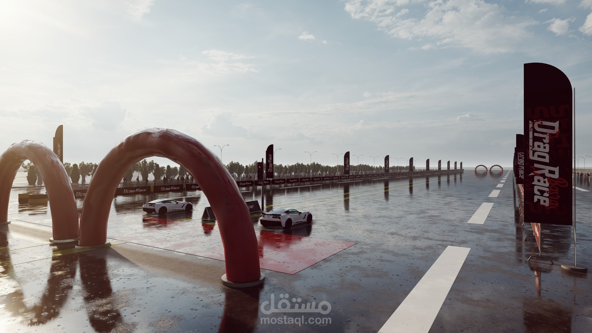 تصميم مهرجان لسباق السيارات