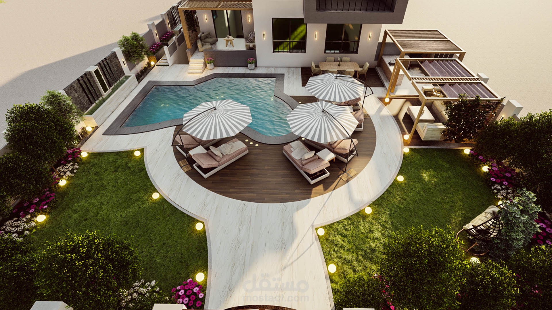 تصميم لاندسكيب فيلا