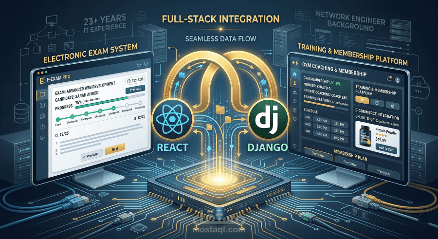 تطوير نظام إدارة امتحانات إلكترونية ومنصات تدريبية متكاملة
