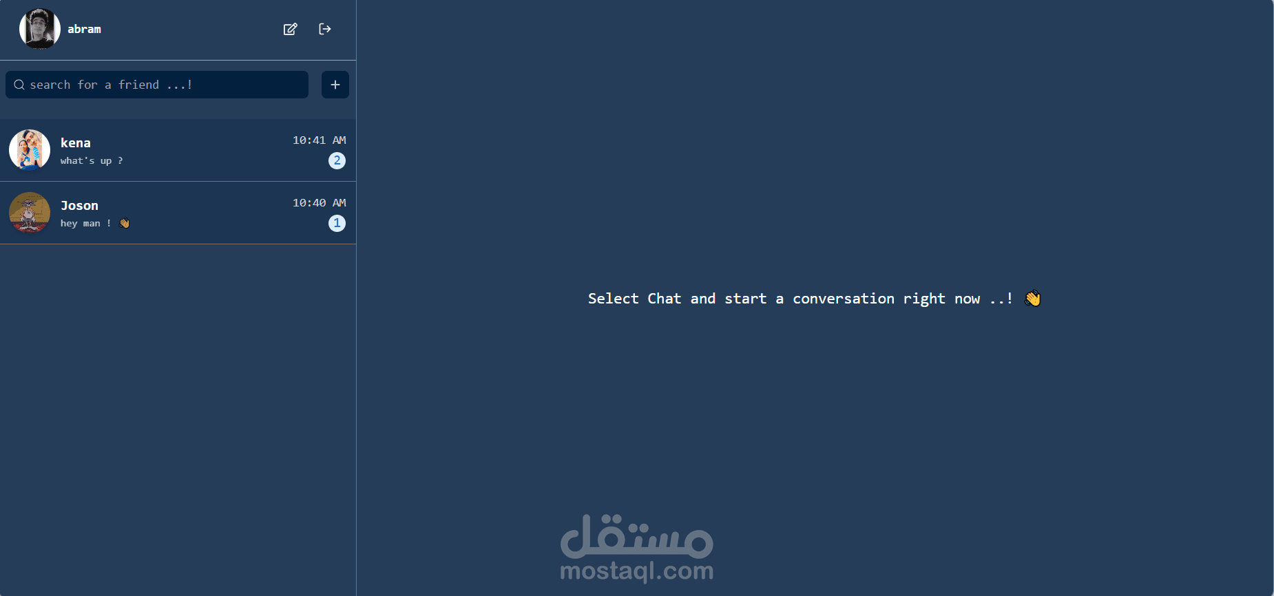 Full-stack real time chat app