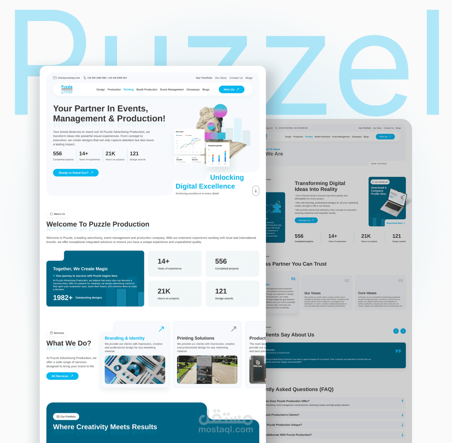 Puzzel Production Website