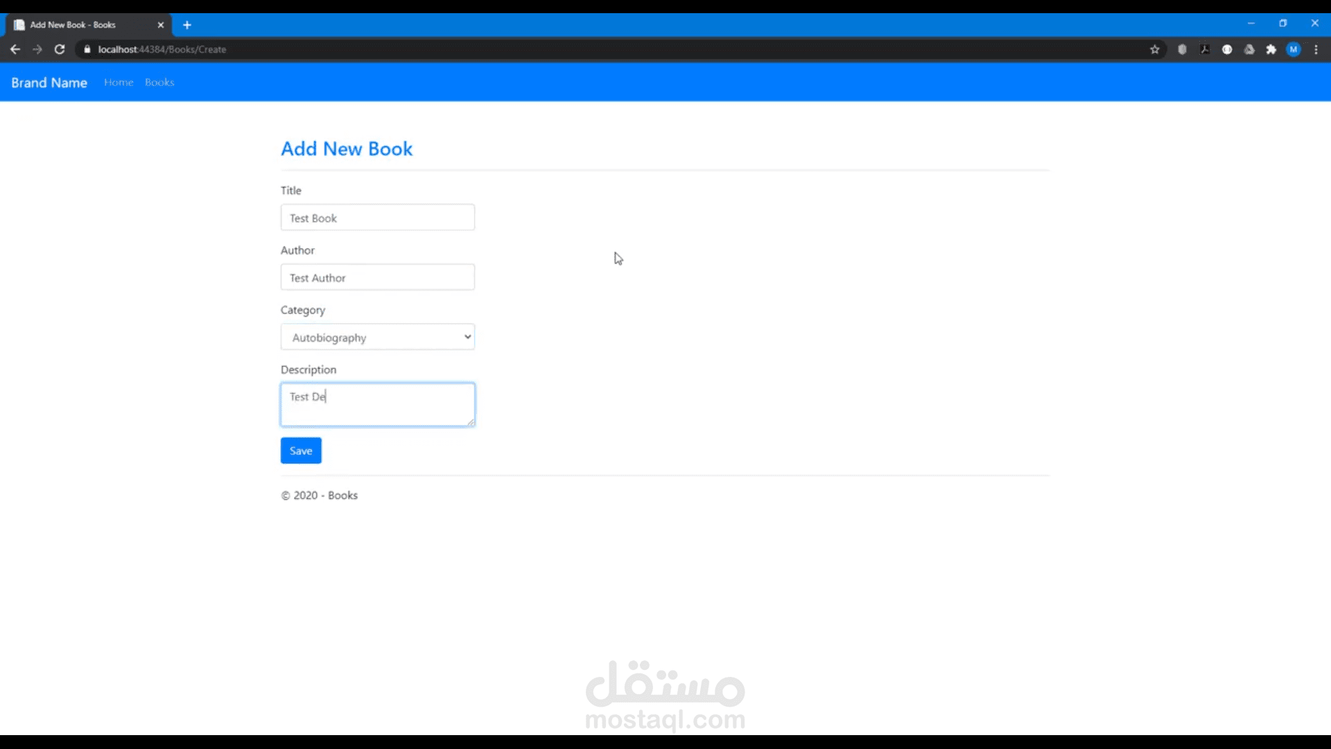 مشروع  CRUD Operations ASP Net MVC 5