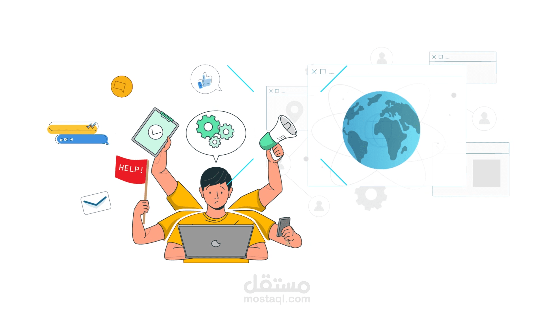 موشن غرافيك إعلاني لـ موقع yeesshh